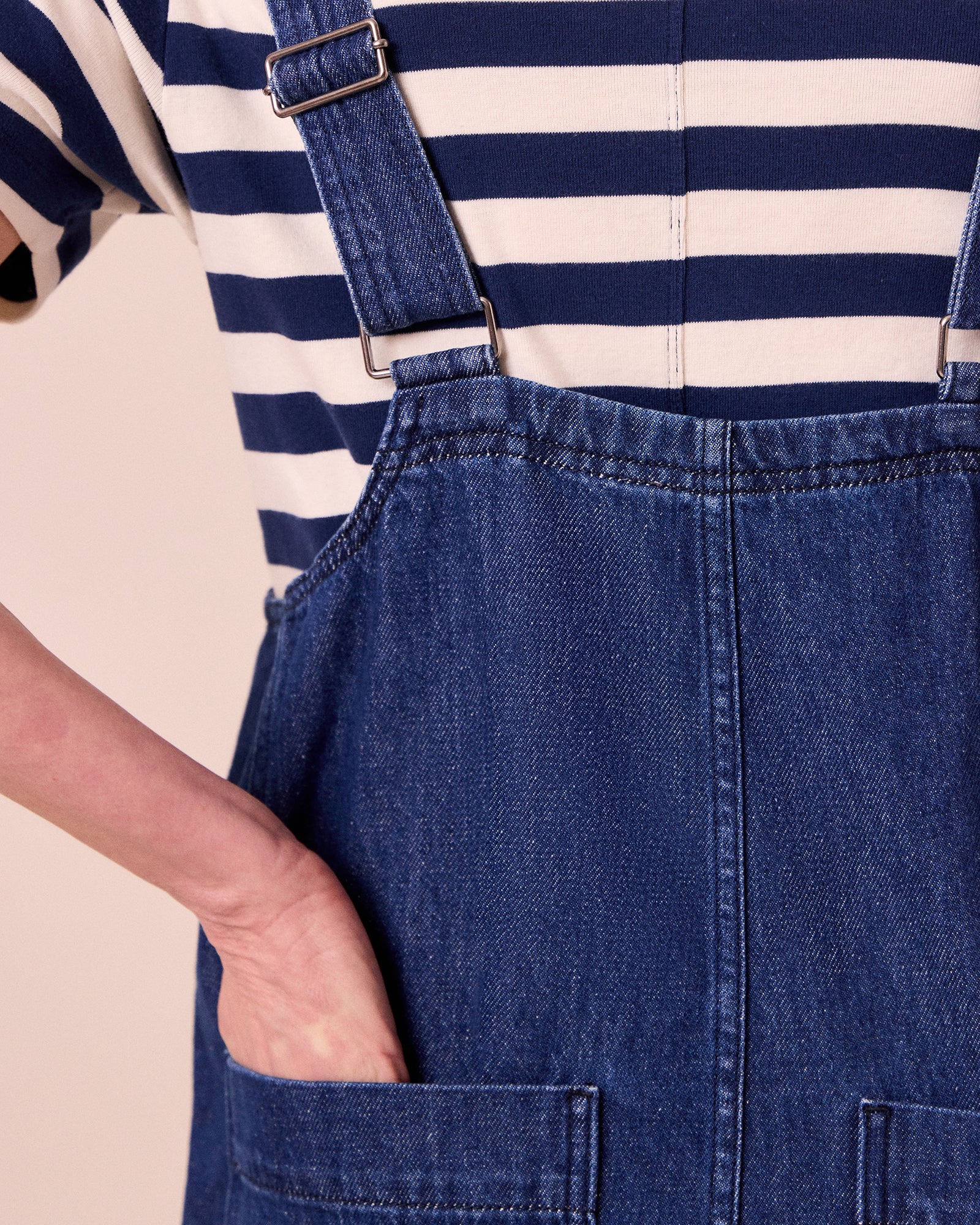 Anica Mid Blue Denim Jumpsuit - Image 5