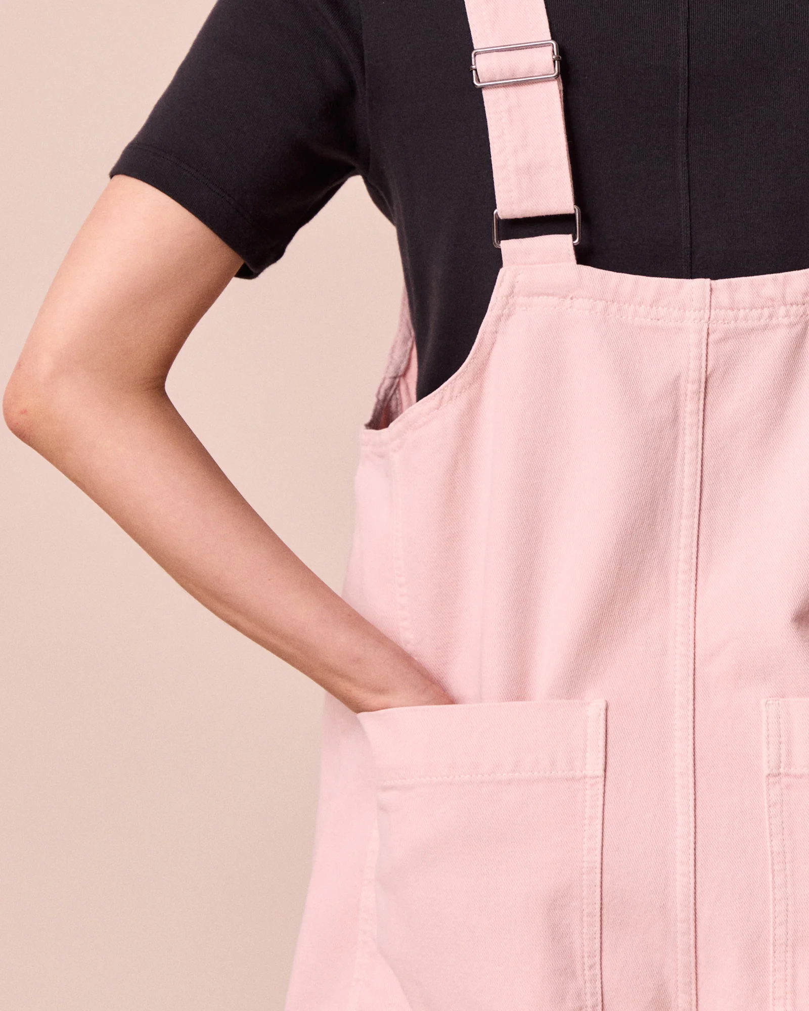 Anica Petal Pink Denim Playsuit - Image 5