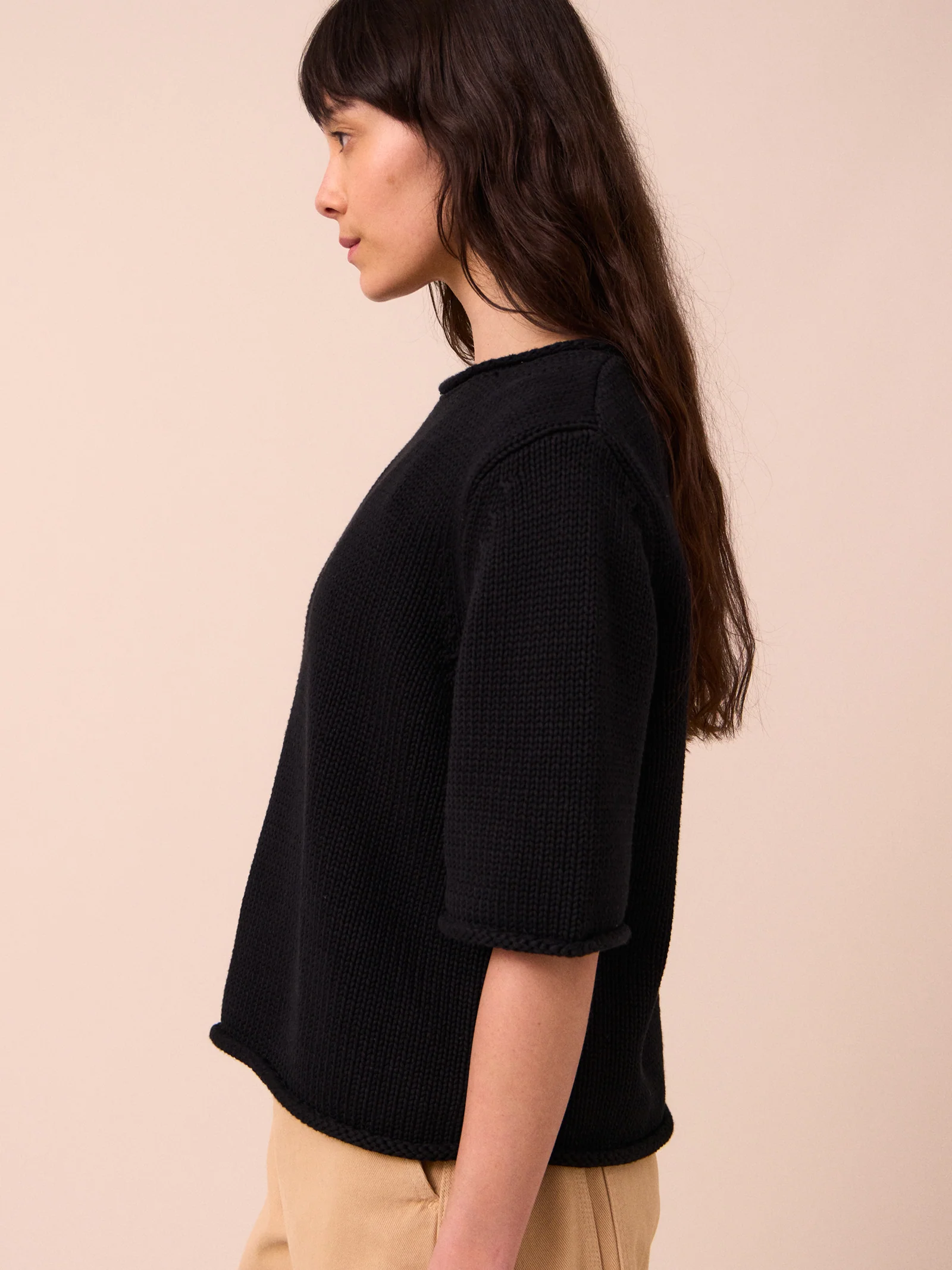Bailey Black Cotton T-Shirt - Image 4