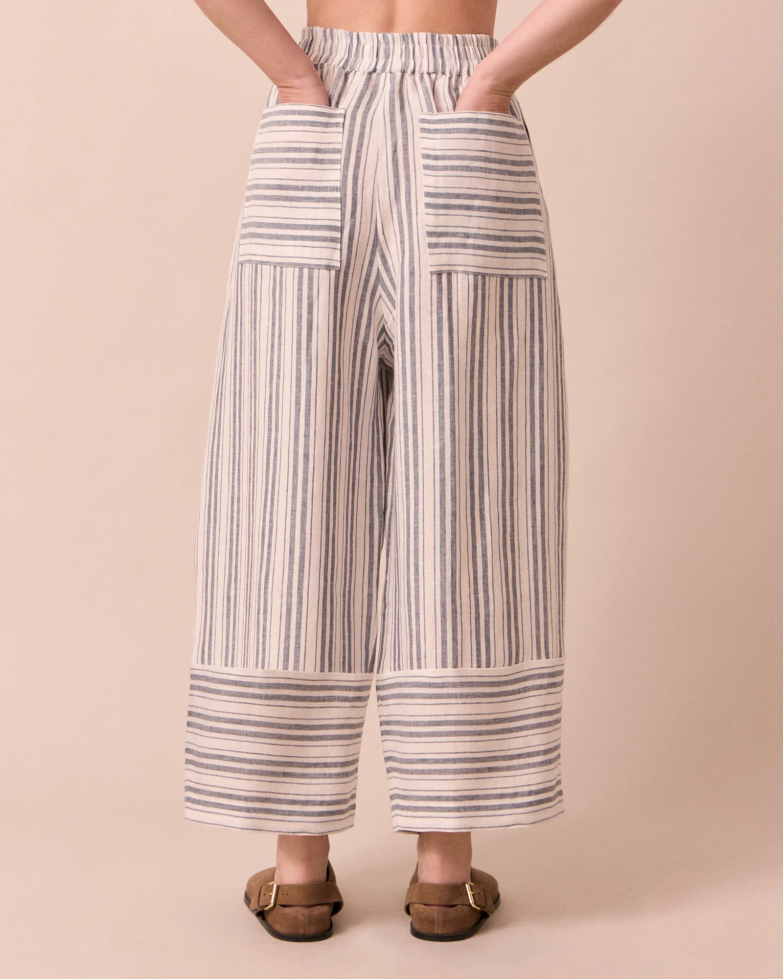Bobbi Sailor Stripe Linen Trousers - Image 4