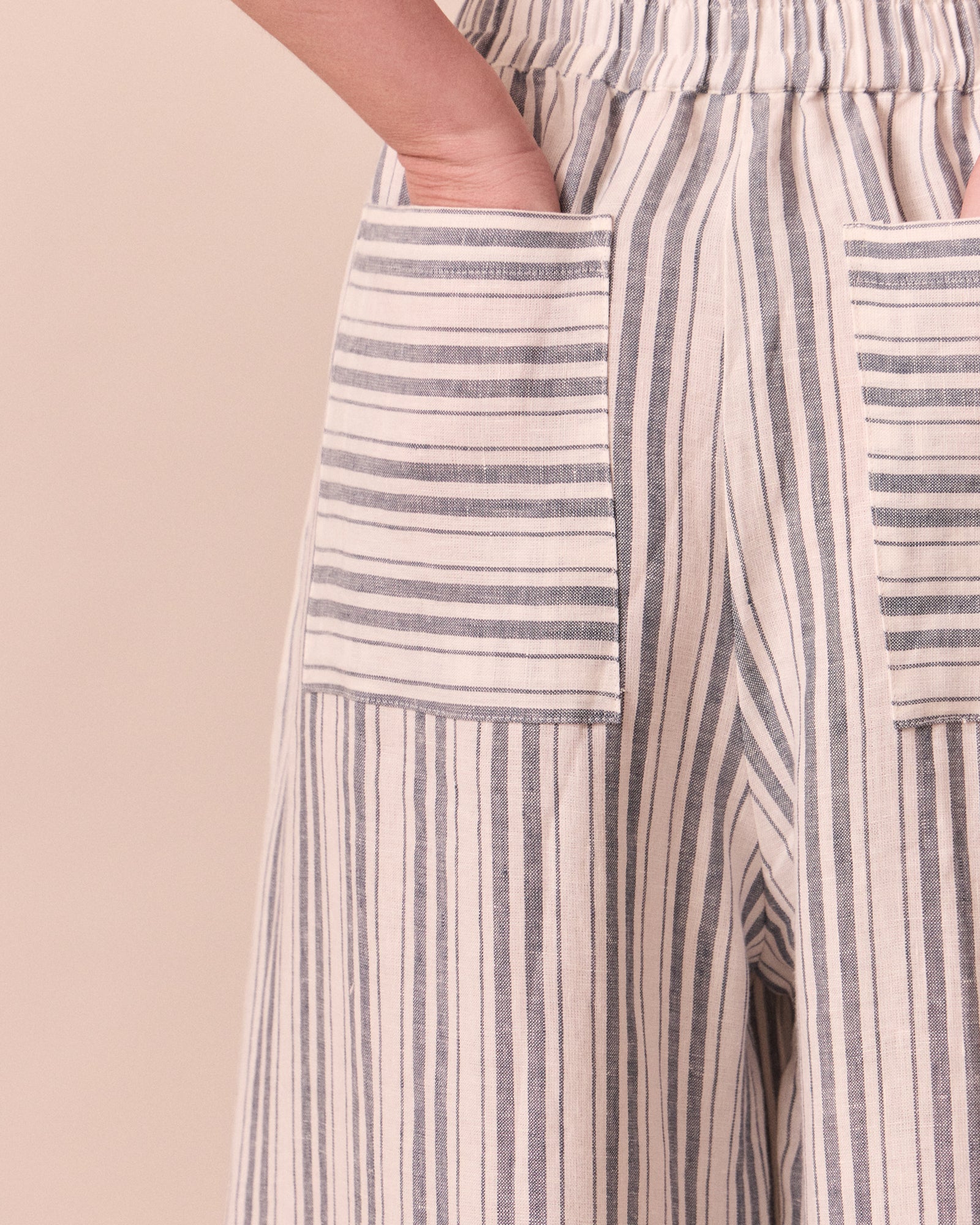 Bobbi Sailor Stripe Linen Trousers - Image 5