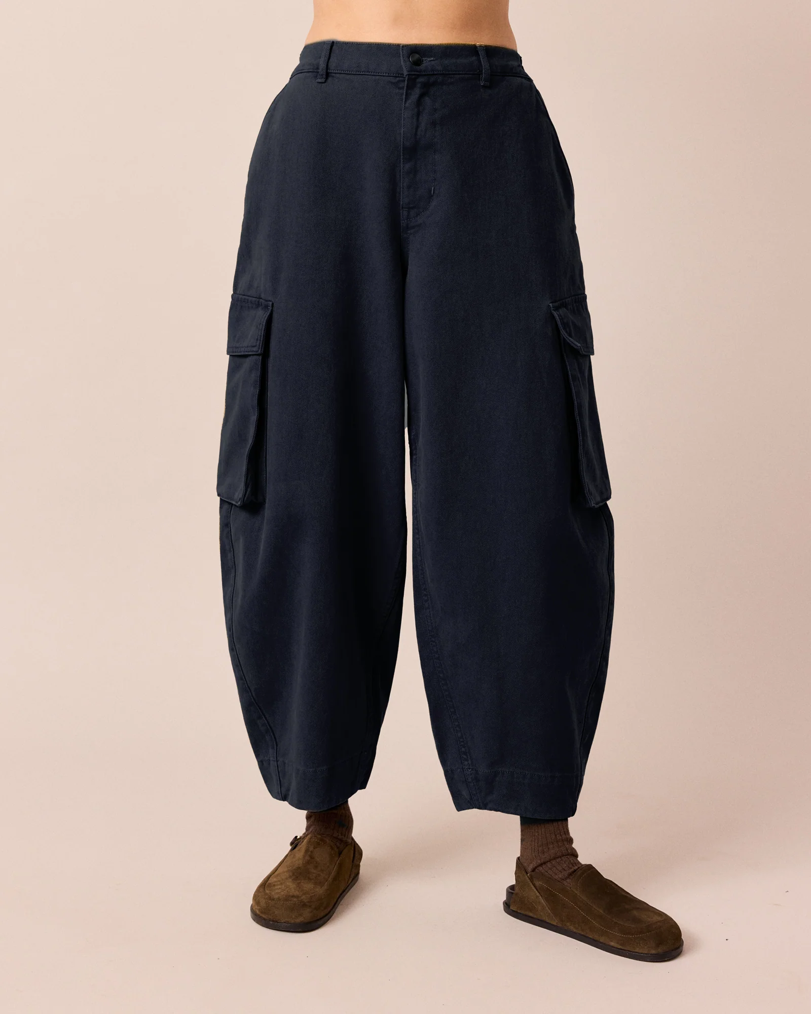 Claudie Navy Denim Trousers - Image 2