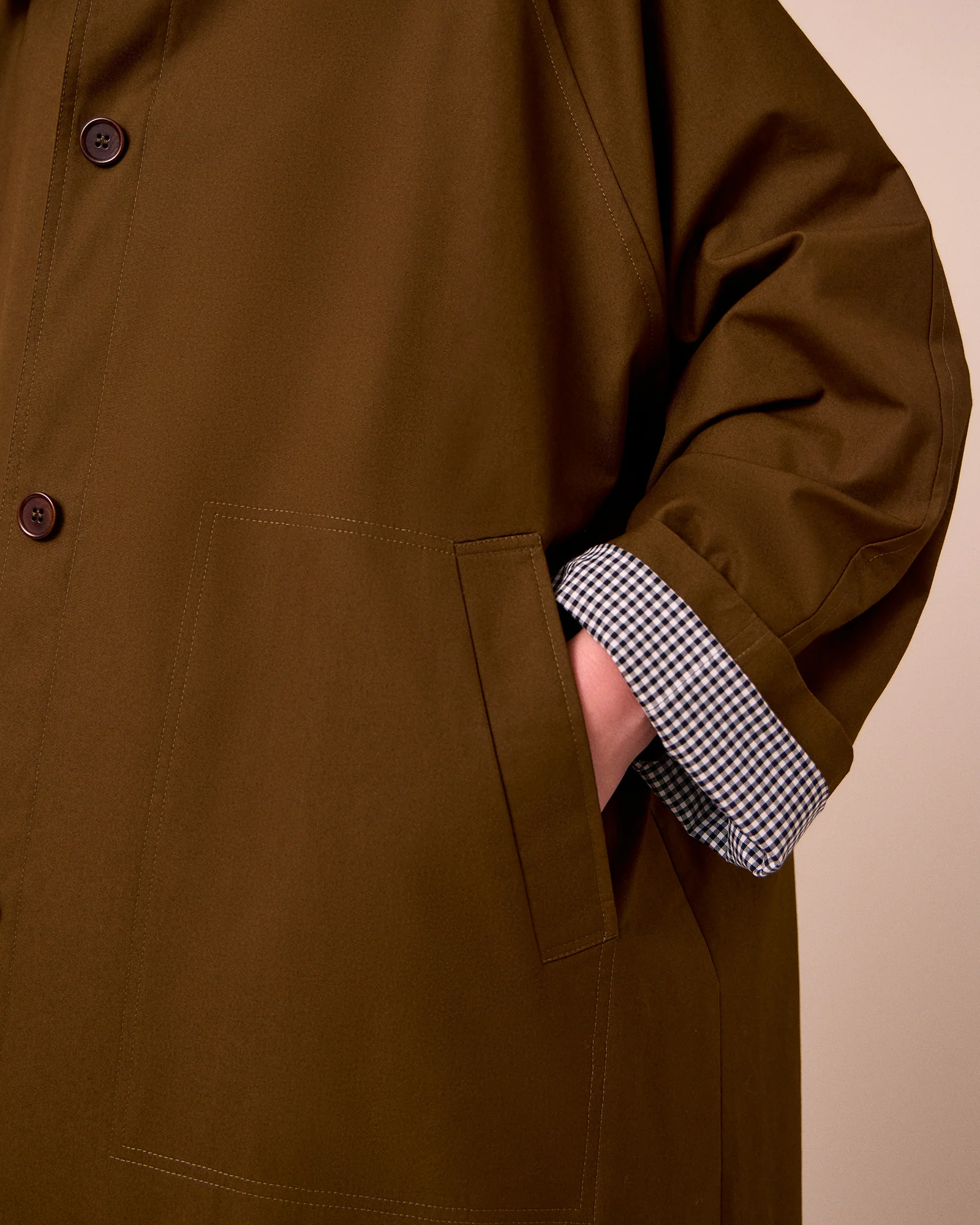 PRE-ORDER Collette Hazel Coated Cotton Coat - Image 4