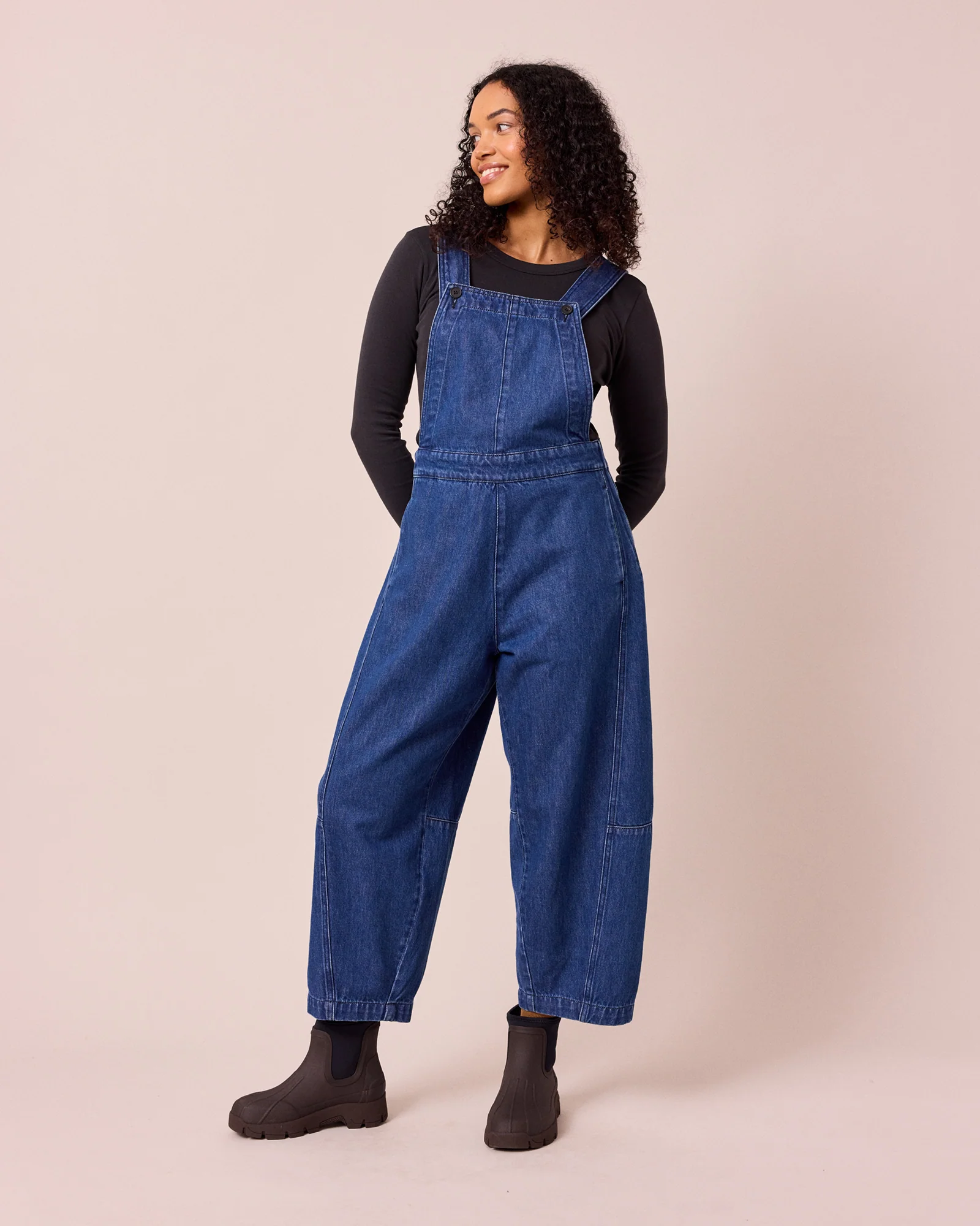 Gwynne Mid Blue Denim Dungarees