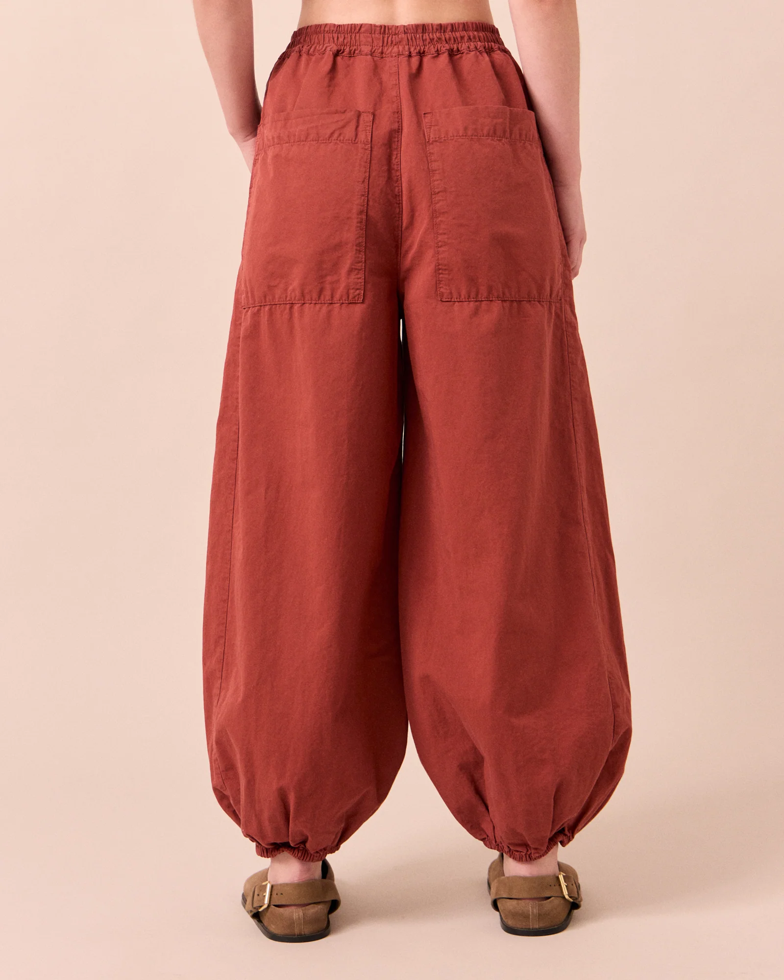 Logan Brick Cotton Linen Slub Trousers - Image 4