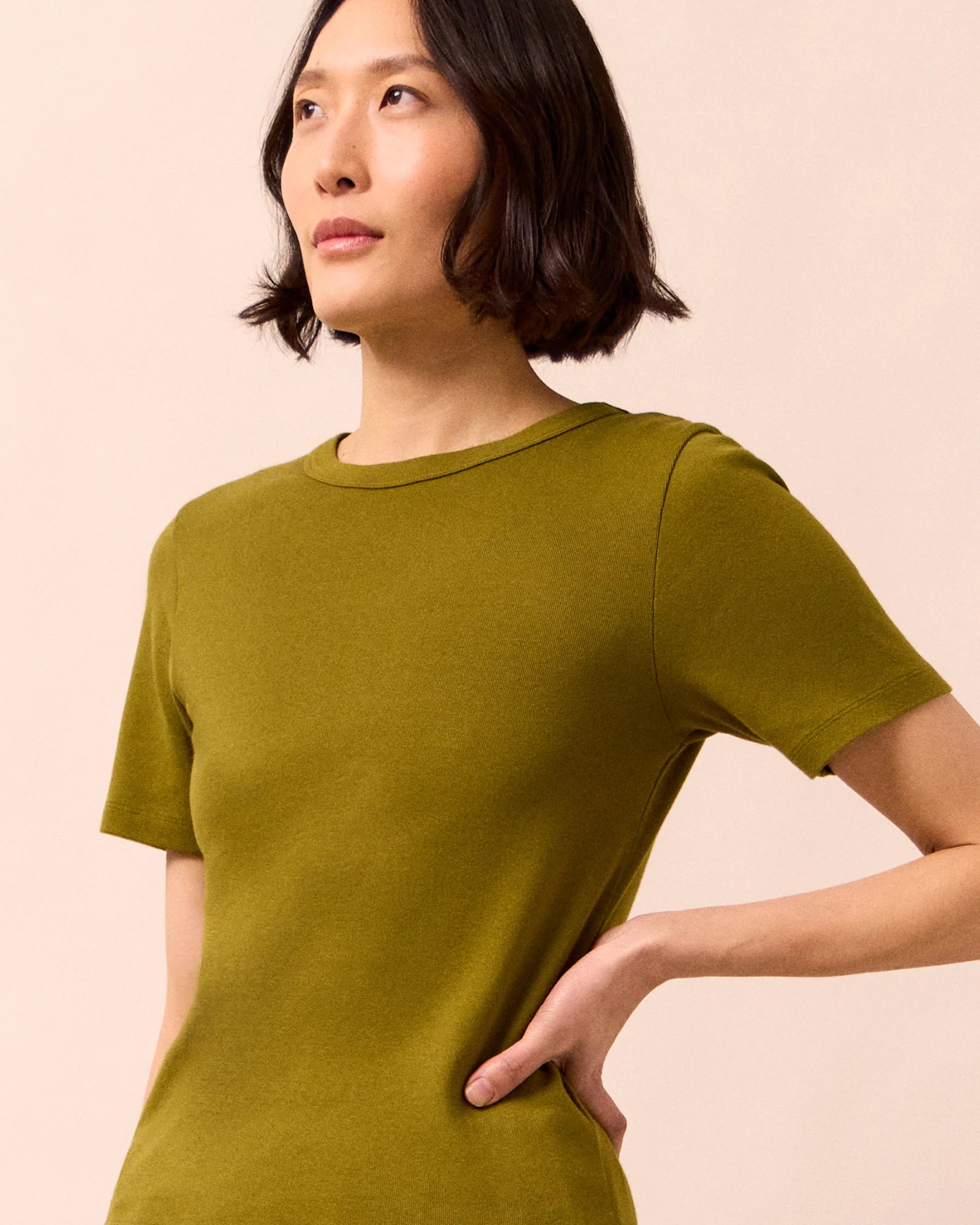 Lottie Olive Jersey T-Shirt - Image 4