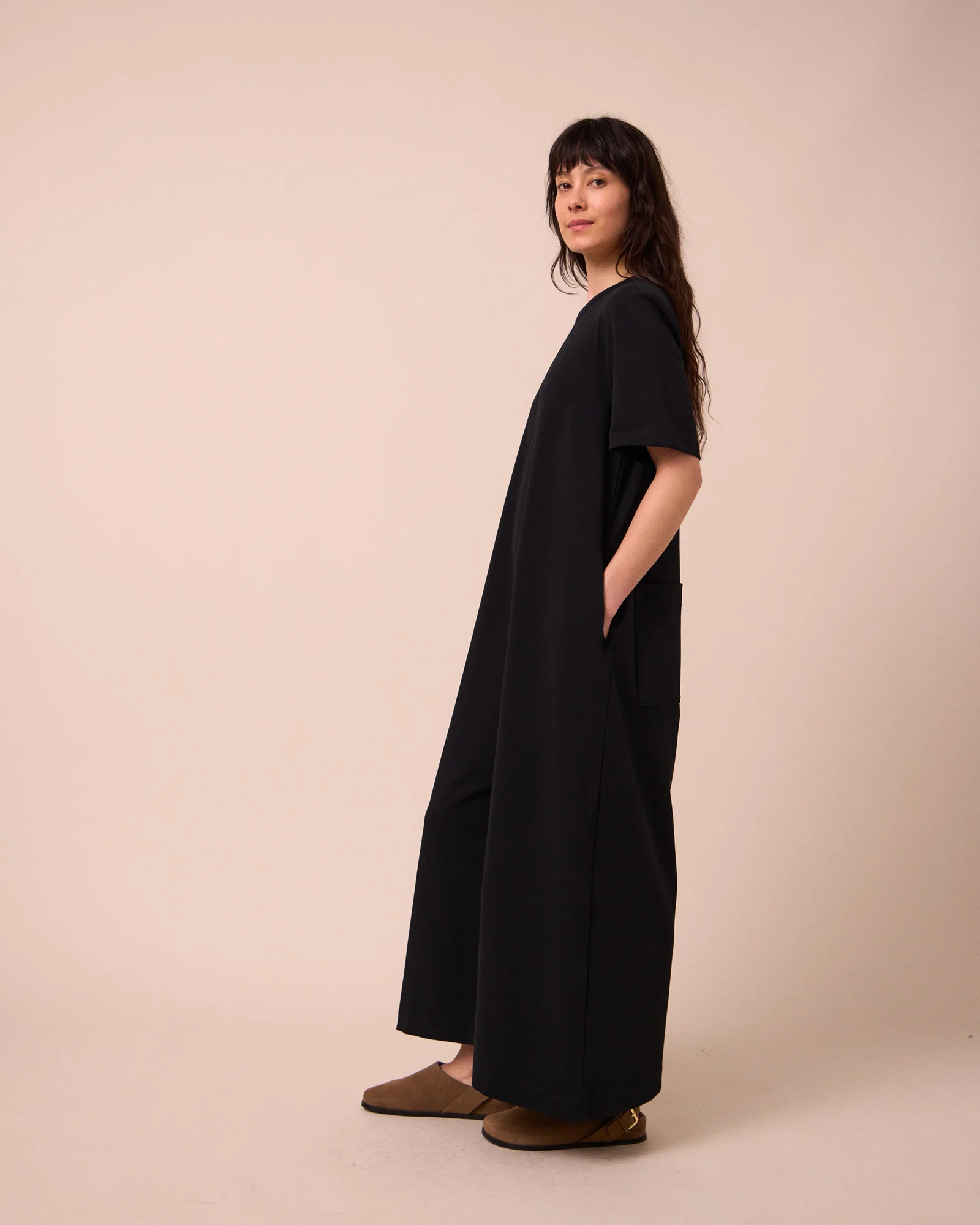 PRE-ORDER Molly Black Jersey Jumpsuit - Image 2