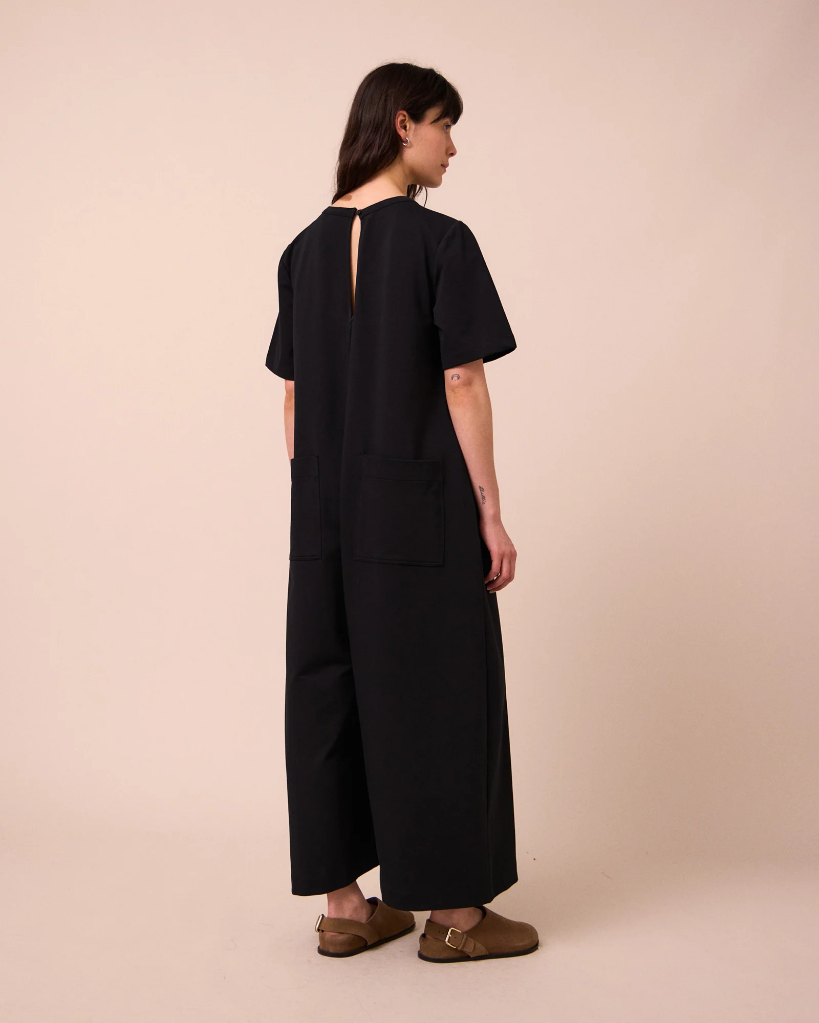 PRE-ORDER Molly Black Jersey Jumpsuit - Image 3