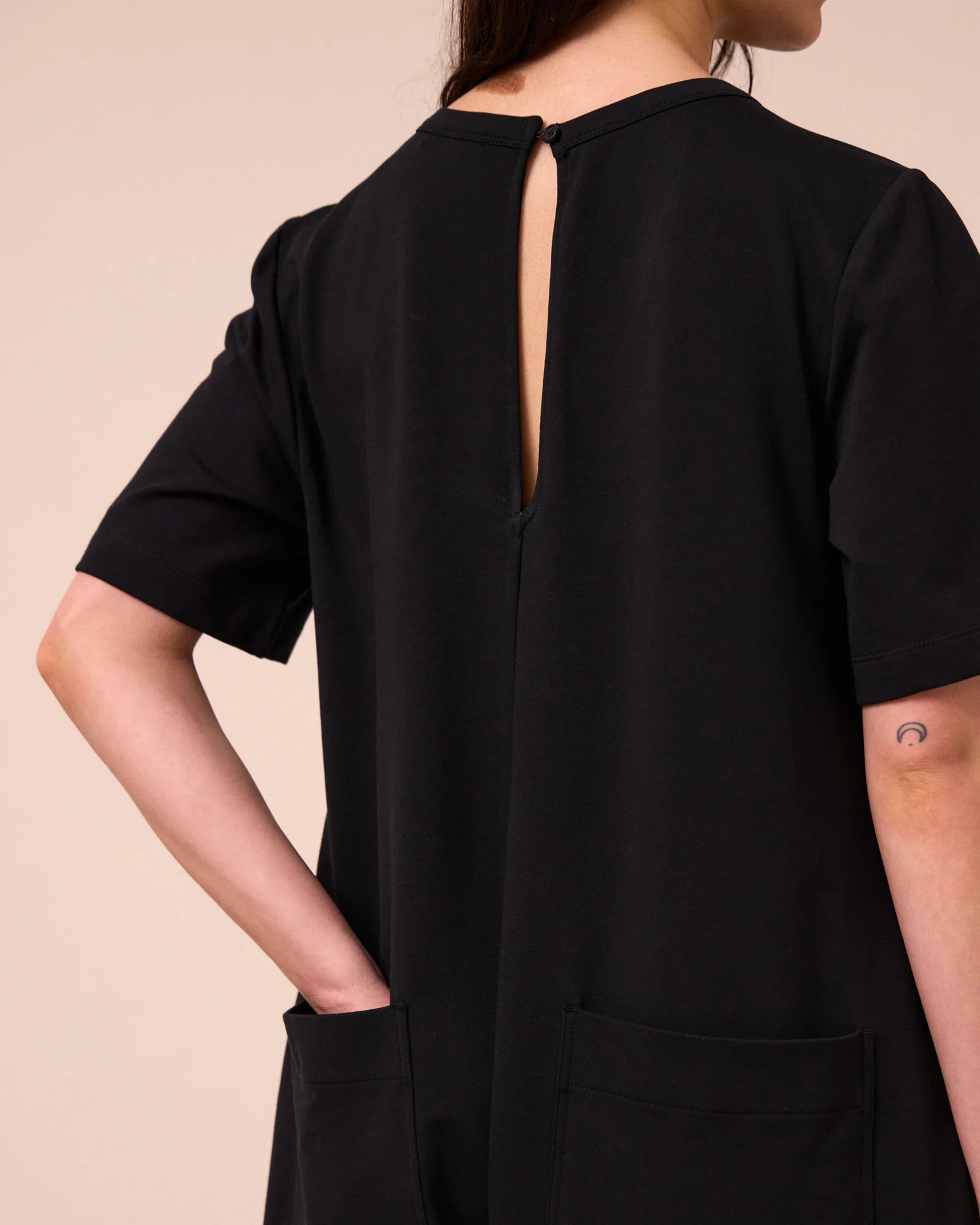 PRE-ORDER Molly Black Jersey Jumpsuit - Image 4
