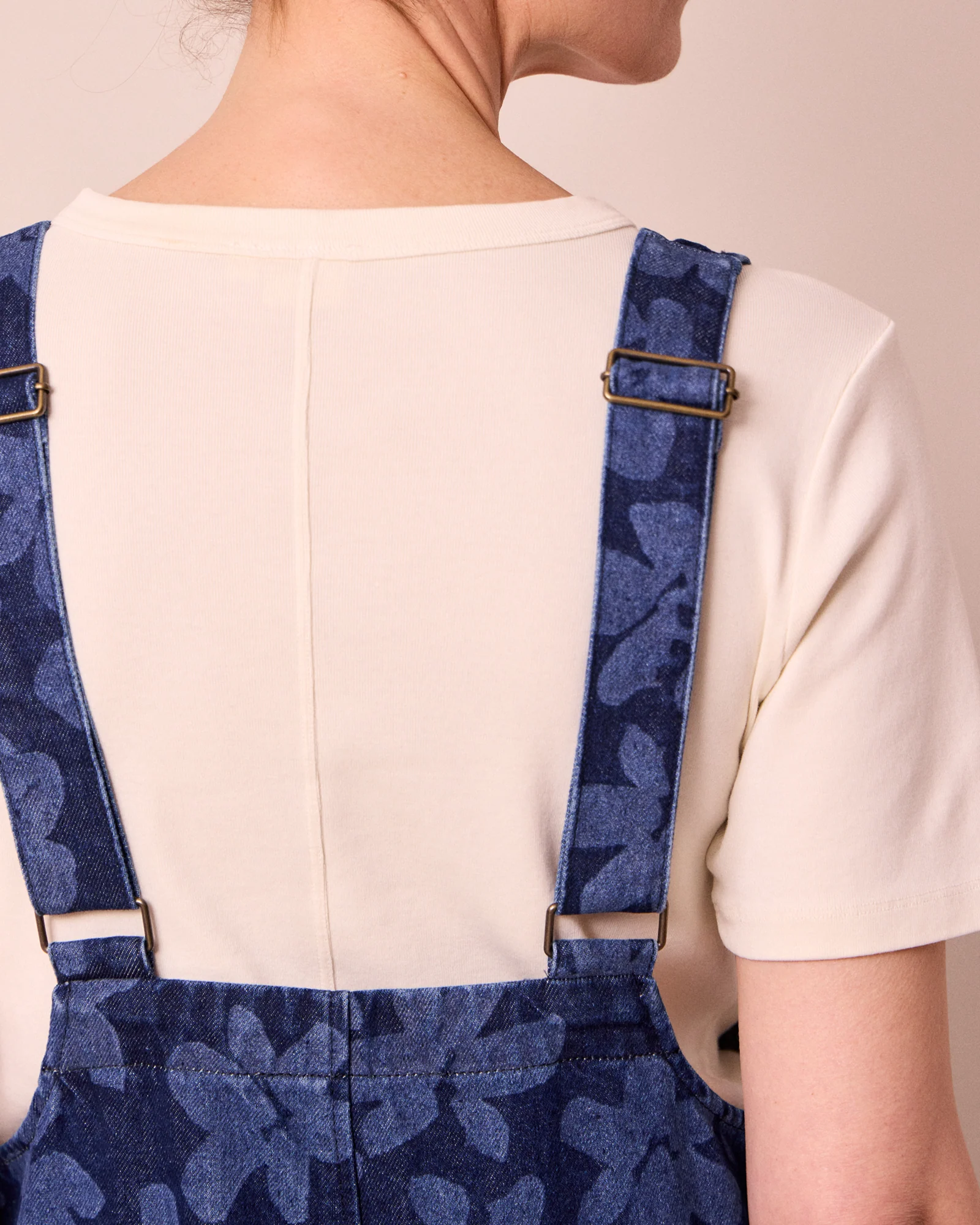 Ophelia Pressed Flower Print Denim Jumpsuit - Image 6