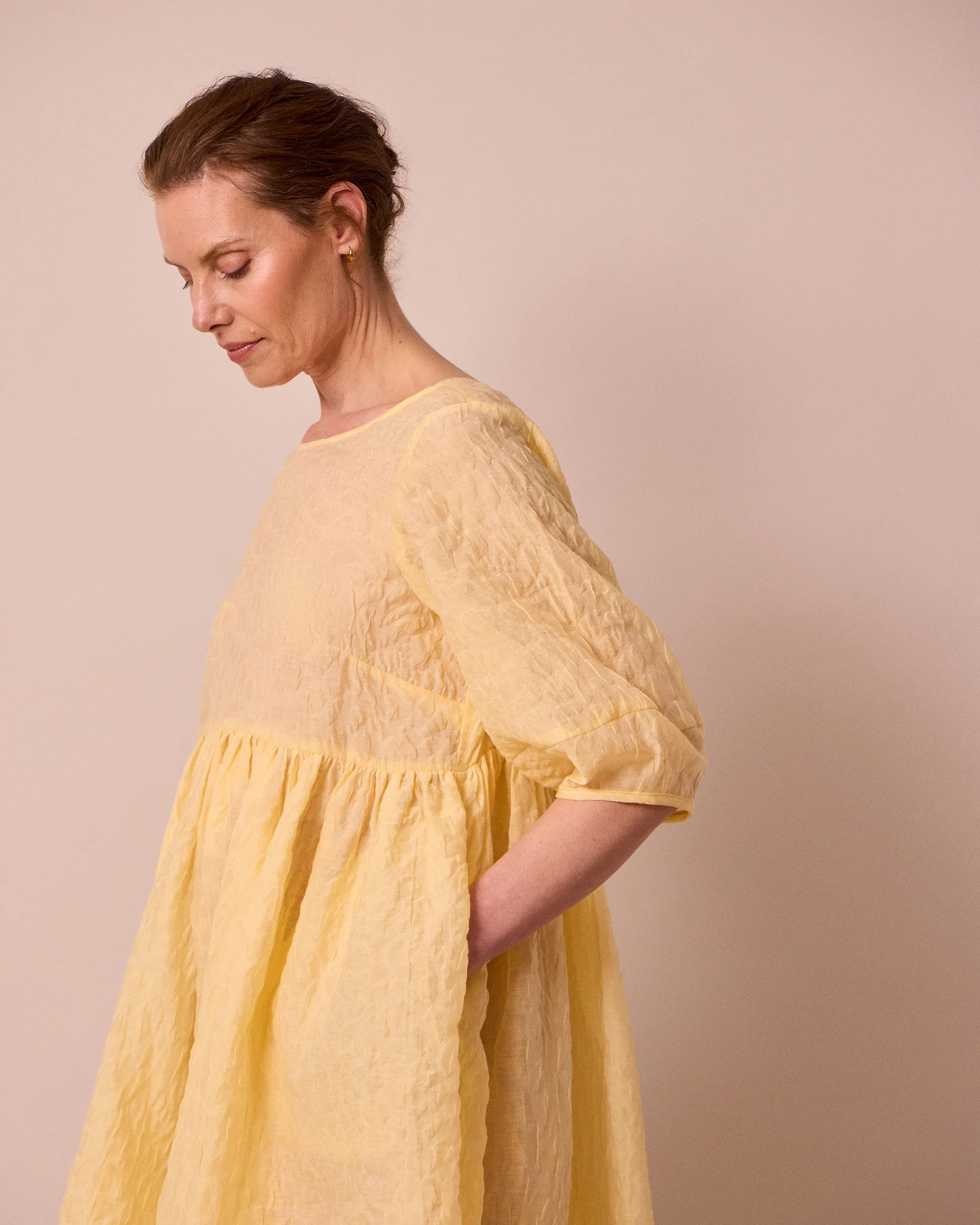 Prue Butter Organza Dress - Image 3