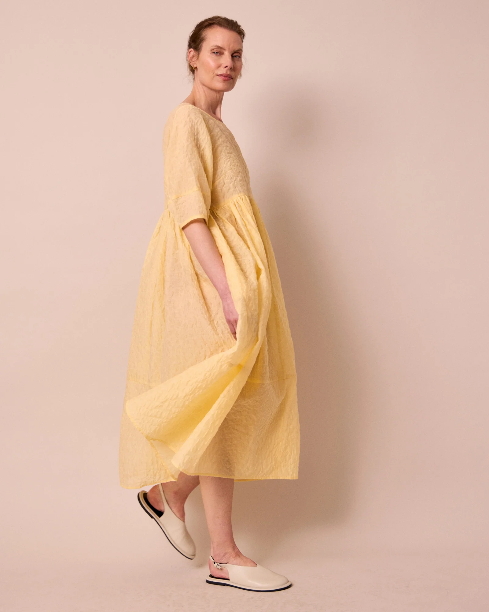 Prue Butter Organza Dress - Image 4