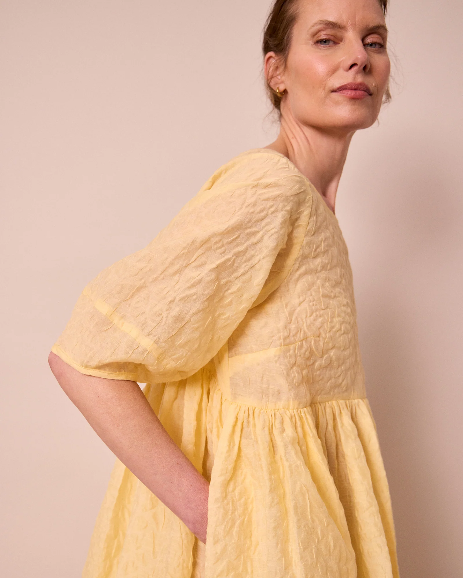 Prue Butter Organza Dress - Image 5