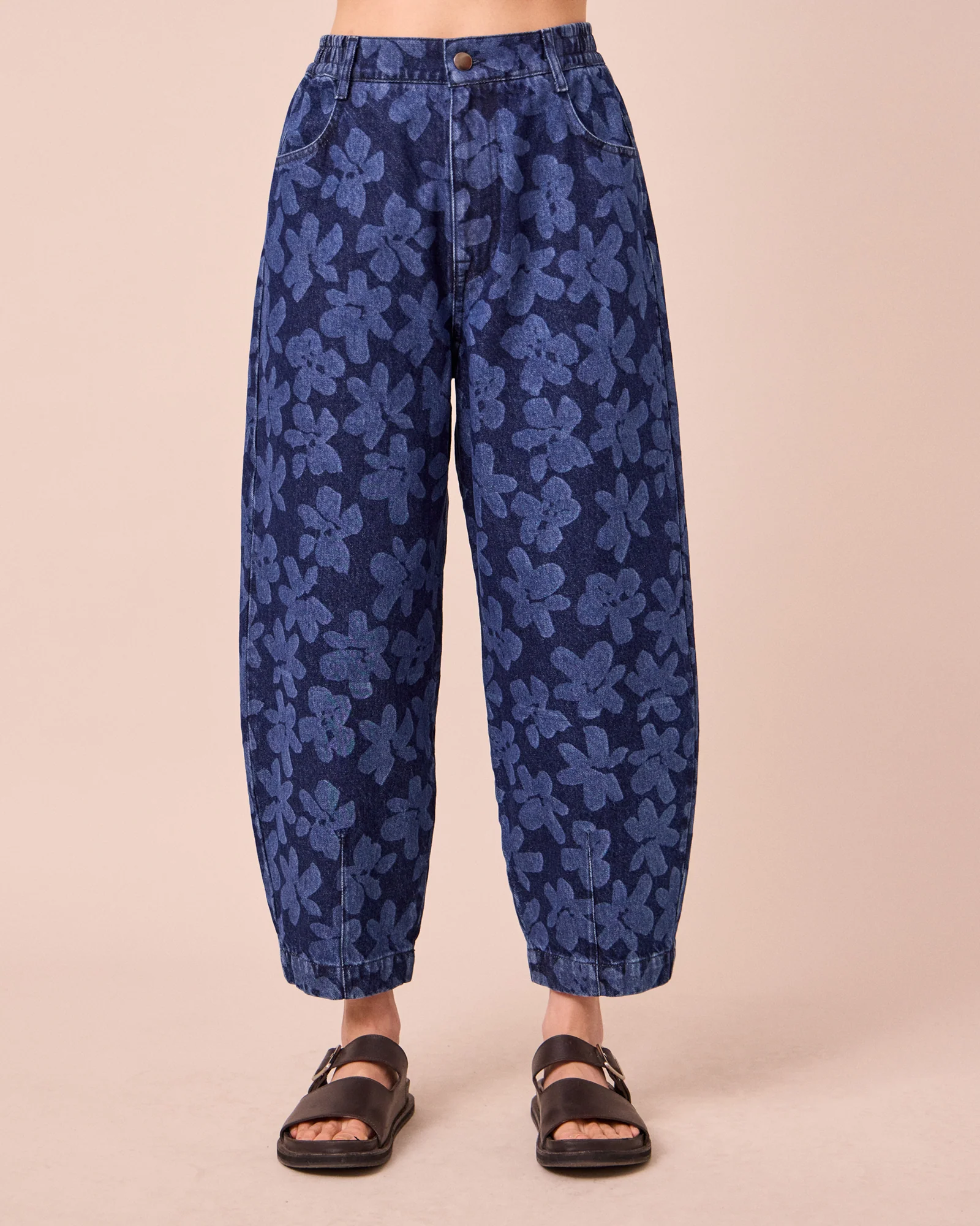 Remi Pressed Flower Print Denim Jeans - Image 3