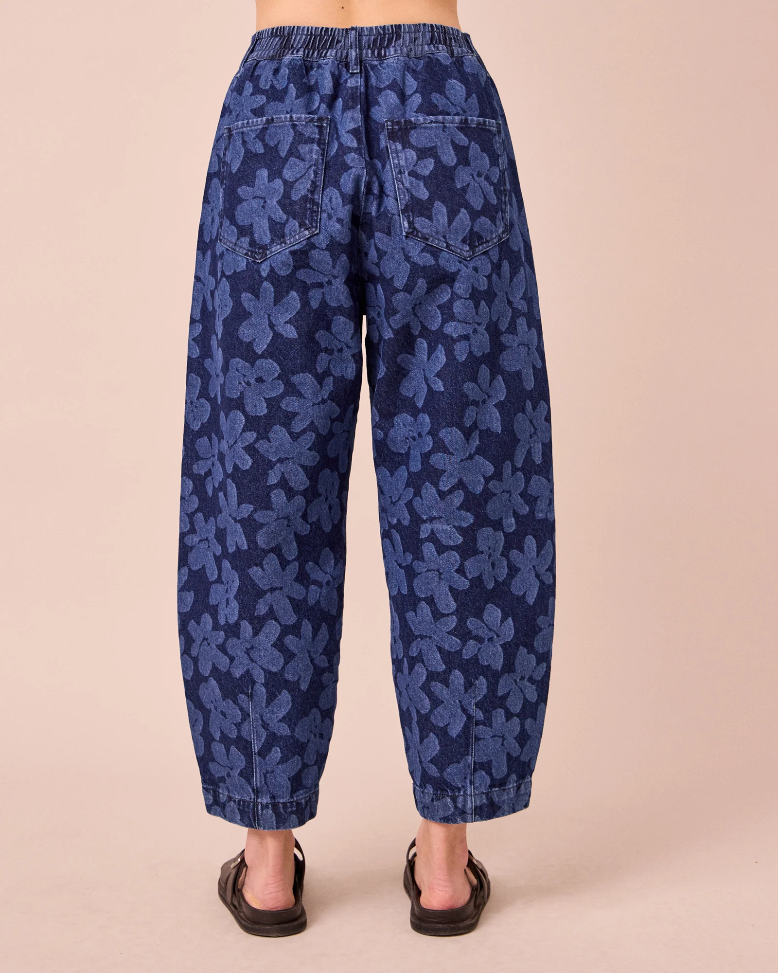 Remi Pressed Flower Print Denim Jeans - Image 4