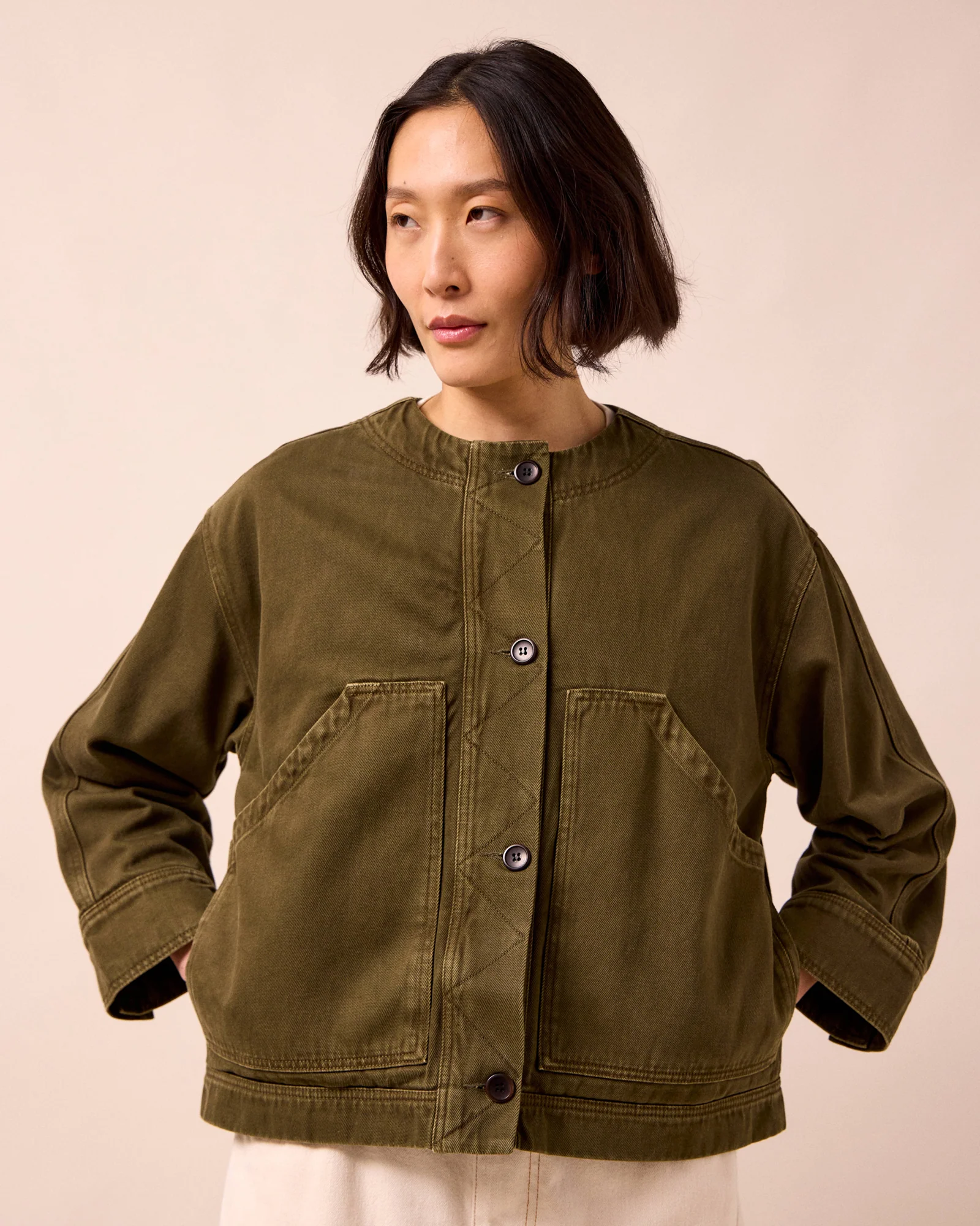 Rosa Olive Denim Jacket - Image 2